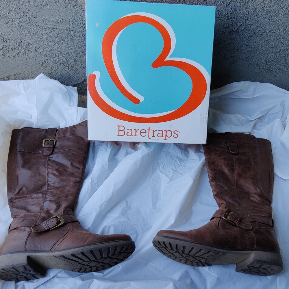 Size 8-Baretrap Boots-Brown